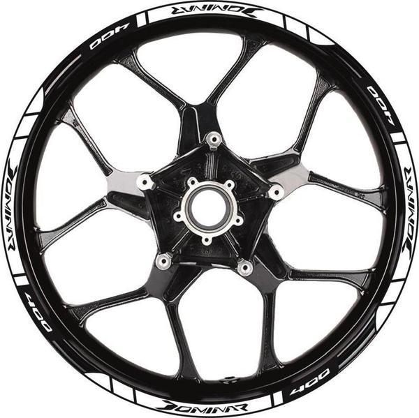 Bajaj Dominar 400 Baskılı Jant Dışı Şerit Motosiklet Sticker Etiket Modeli Beyaz - Image 1