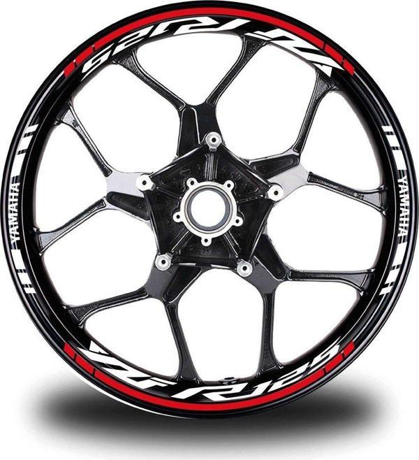 Kırmızı Yamaha YZF R125 Takım Jant Sticker Etiket - Image 1