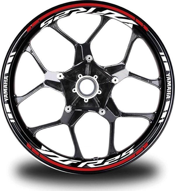 Kırmızı Yamaha Yzf R25 Takım Jant Sticker Etiket - Image 1