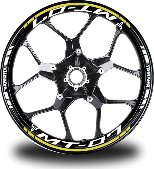 Koyu Sarı Yamaha Fz6r Takım Jant Sticker Etiket - Image 1