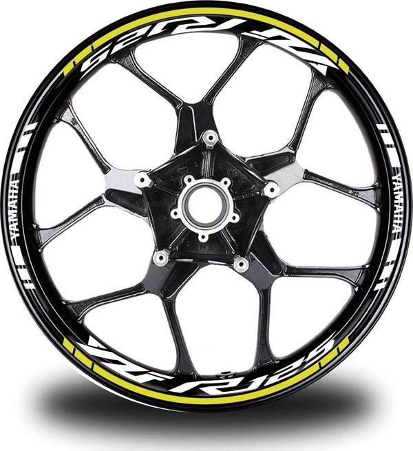 Koyu Sarı Yamaha Mt 09 Takım Jant Sticker Etiket - Image 1