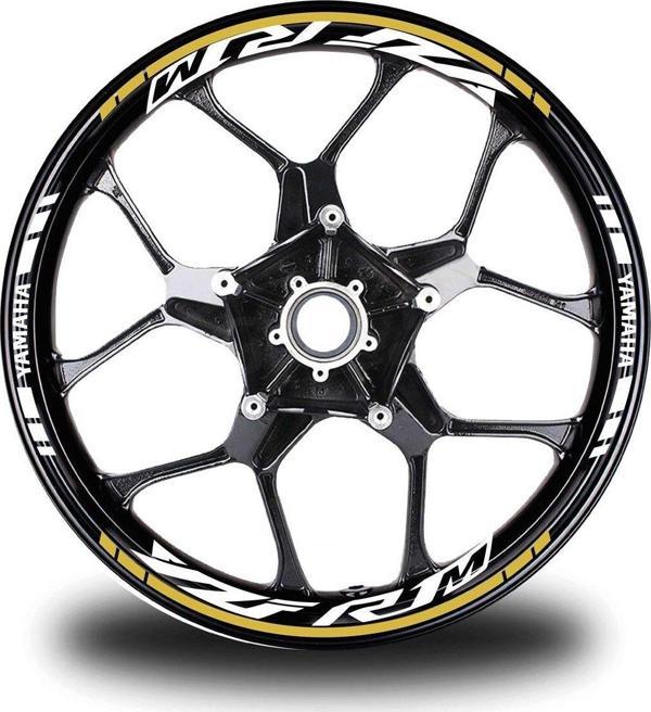 Koyu Sarı Yamaha R1M Jant Sticker Etiket - Image 1