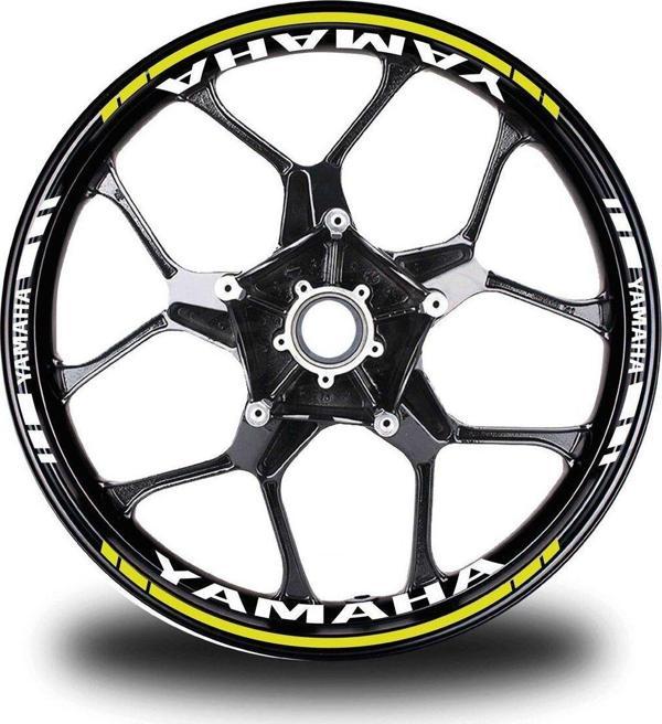 Neon Sarı Yamaha Takım Jant Sticker Etiket - Image 1