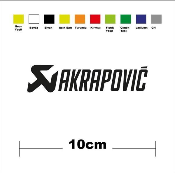 Akrapoviç Sponsor Marka Tek Renk Sticker Etiket - Image 1