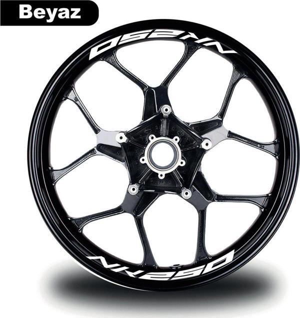 CF MOTO NK 250 Jant İçi 8 adet Sticker Beyaz - Image 1