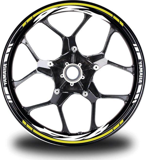 Sarı Yamaha FZ6 Jant Sticker Etiket - Image 1