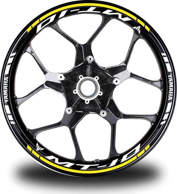 Sarı Yamaha MT 10 Jant Sticker Etiket - Image 1