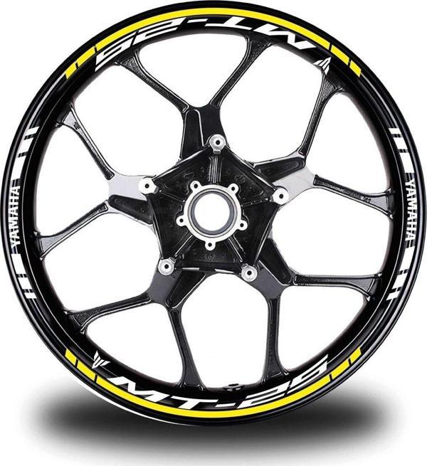 Sarı Yamaha R1 Takım Jant Sticker Etiket - Image 1