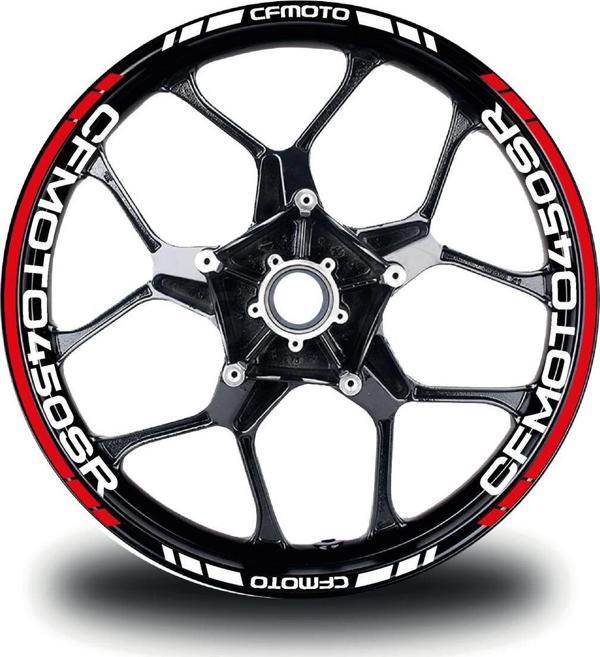 Cfmoto 450sr Jant Sticker Iç Dış Yazılı Kırmızı - Image 1