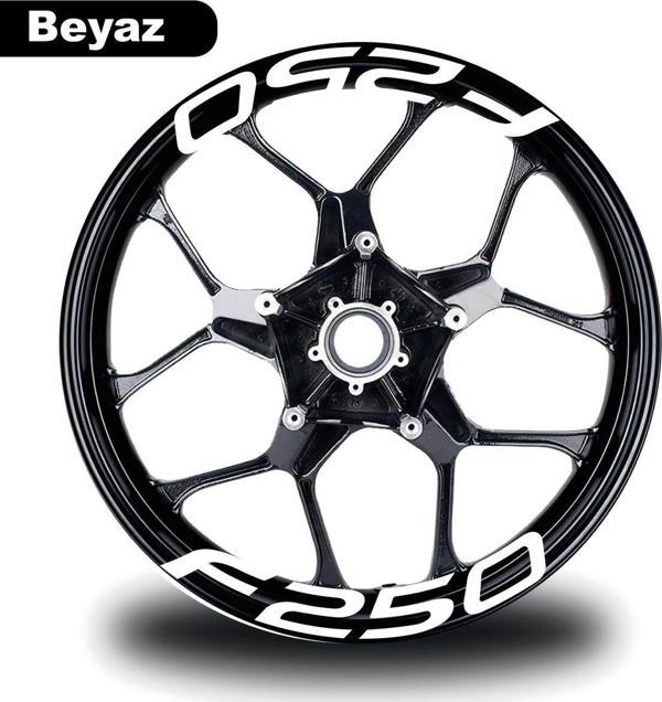 Bajaj F250 Jant Içi Yazı Sticker Modeli Beyaz - Image 1