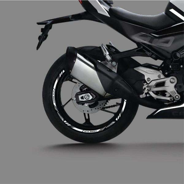 CFMOTO 450SR Sticker Jant Dışı Şerit Baskılı Beyaz - Image 1