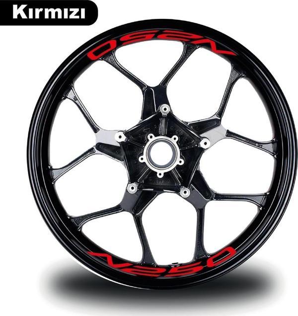 Bajaj N250 Jant İçi Yazı Sticker Modeli Kırmızı - Image 1