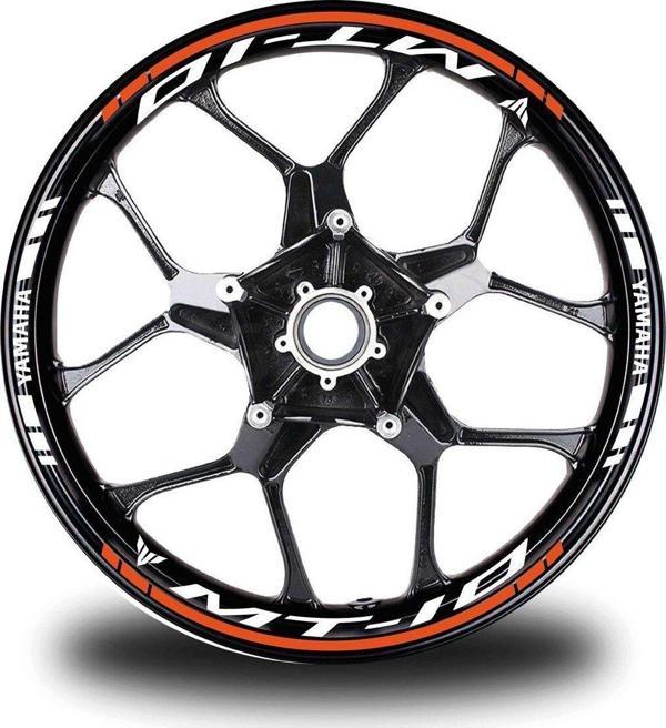 Turuncu Yamaha MT 10 Jant Sticker Etiket - Image 1