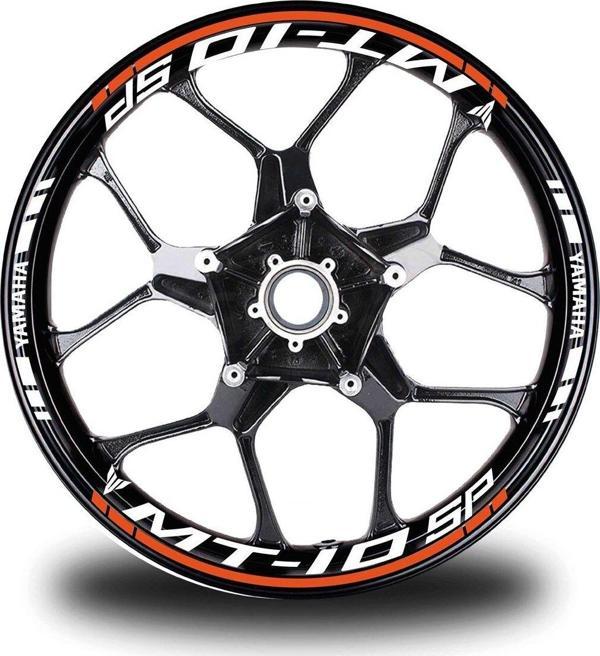 Turuncu Yamaha MT 10 SP Jant Sticker Etiket - Image 1