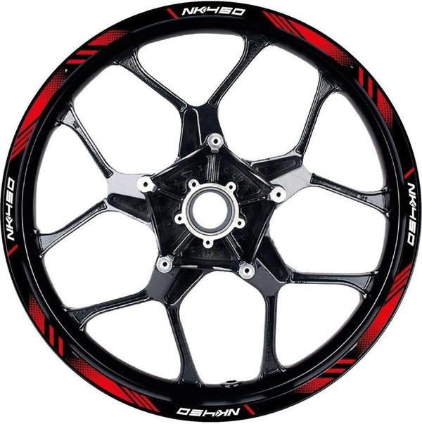 CFMOTO NK450 Sticker Jant Dışı Şerit Baskılı Kırmızı Model - Image 1