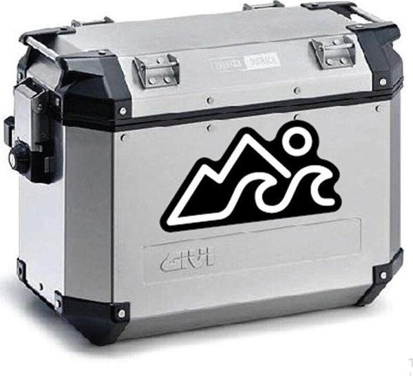 Dağ Desenli Motosiklet Çanta Sticker Etiket Modeli - Image 1