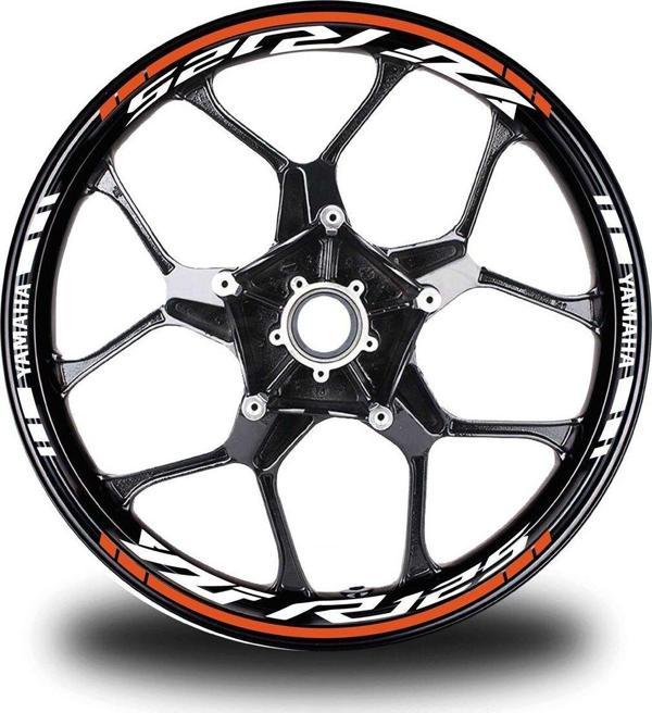 Turuncu Yamaha YZF R125 Takım Jant Sticker Etiket - Image 1