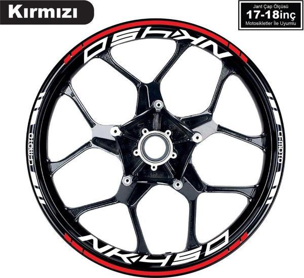 Kırmızı CFMOTO 450NK Motosiklet Jant Sticker Etiket Modeli İç & Dış Takım - Image 1