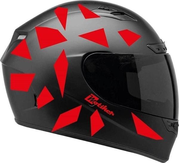 Kare Kırmızı Kamuflaj Kask Sticker Modeli - Image 1