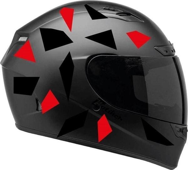 Kare Siyah Kırmızı Kamuflaj Kask Sticker Modeli - Image 1