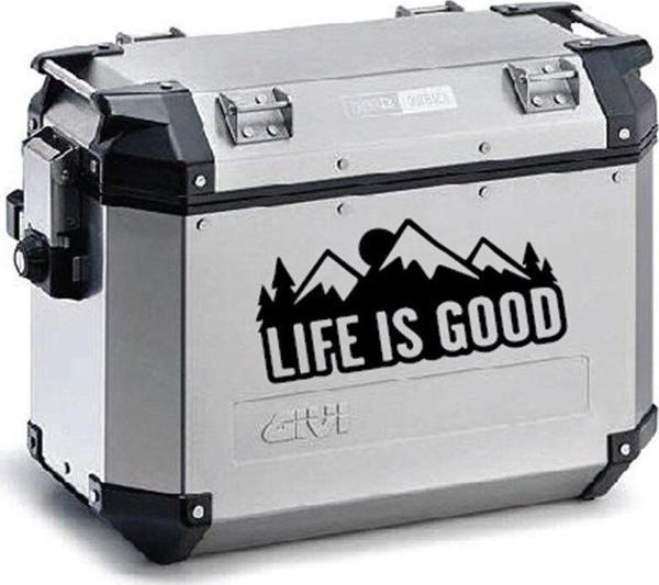 Life Is Good Desenli Motosiklet Çanta Sticker Etiket Modeli - Image 1