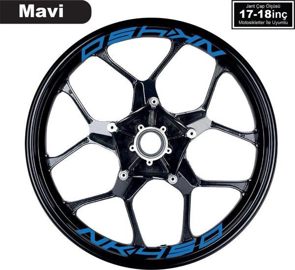 Mavi CFMOTO 450NK Yazılı 8 Li Jant İçi Yazı Sticker - Image 1