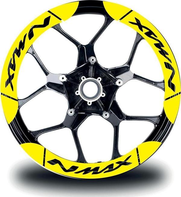 YAMAHA Nmax İç & Dış Jant Sticker Etiket Modeli Açık Sarı - Image 1