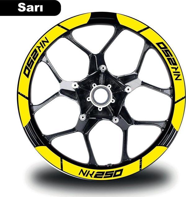 Sarı CF MOTO 250 SR Geniş Jant Sticker Etiket Modeli - Image 1