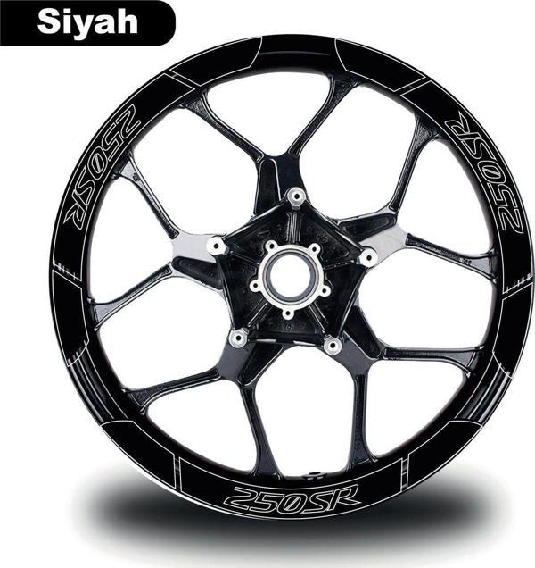 Siyah Cf Moto 250 Sr Geniş Jant Sticker Etiket Modeli - Image 1