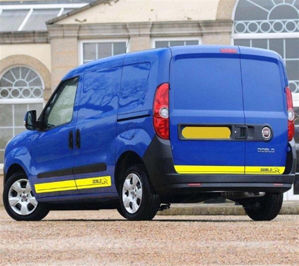 Fiat Doblo Ön Yan Kapı ve Arka Kapı Şerit Sticker Etiket Modeli - Image 1