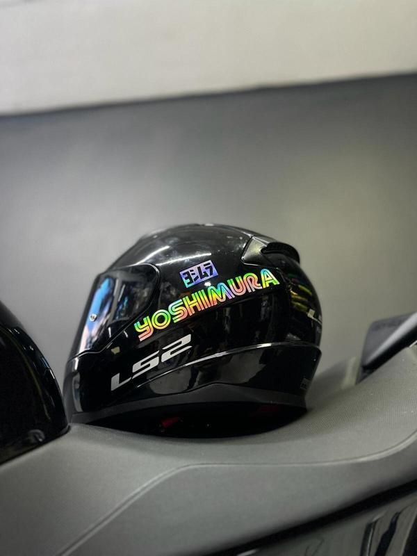 Yoshimura Logolu Hologram Motosiklet Kask Sticker Etiket Modeli - Image 1