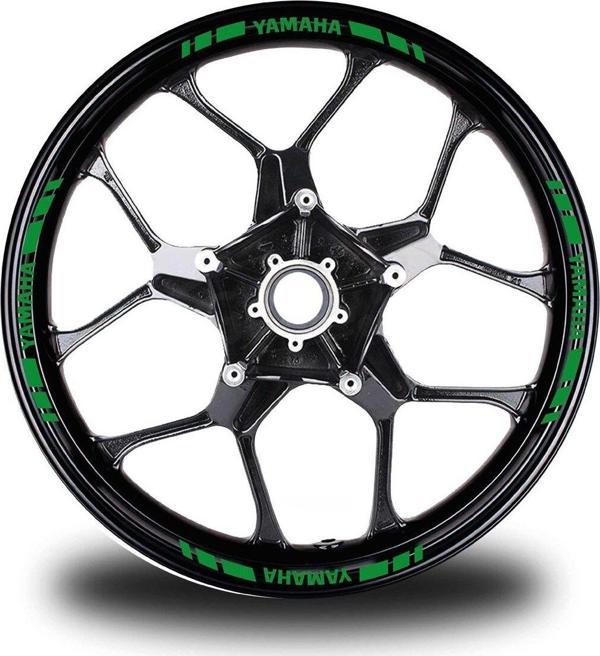 Yamaha Yazılı Kısa Dış Şerit 16'lı Tek Renk Jant Sticker Modeli - Image 1