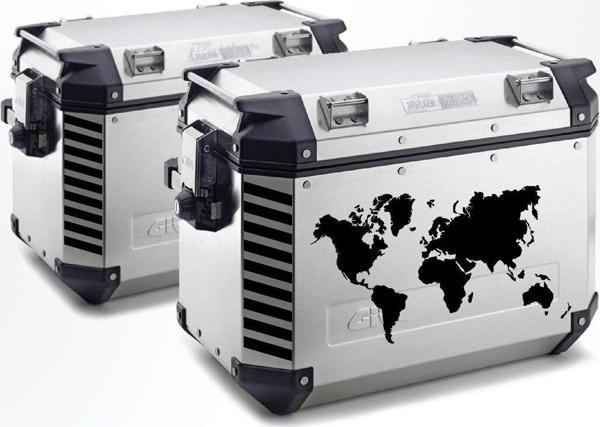 Givi Çanta Dünya Haritası Sticker Etiket Modeli - Image 1