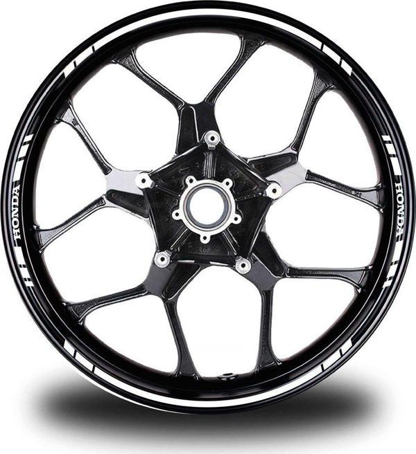 Yamaha Yazılı Kısa Yazısız Uzun Dış Şerit 16'lı Çift Renk Jant Sticker Modeli - Image 1