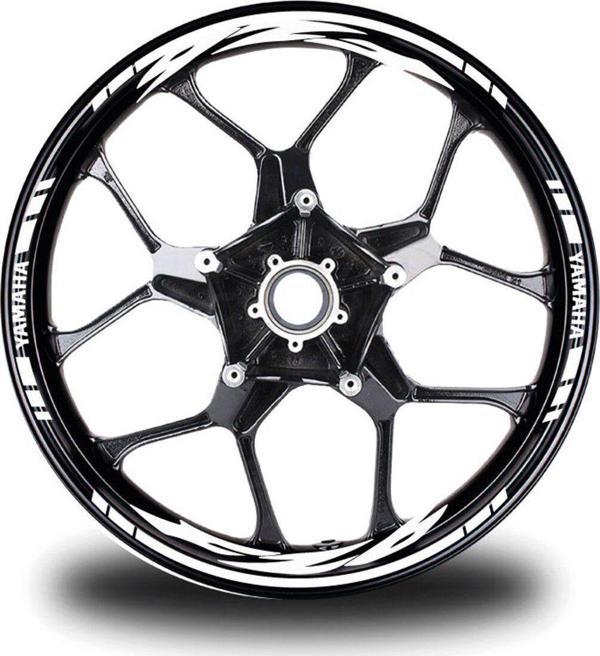 Beyaz Yamaha FZ6 Jant Sticker Etiket Modeli - Image 1