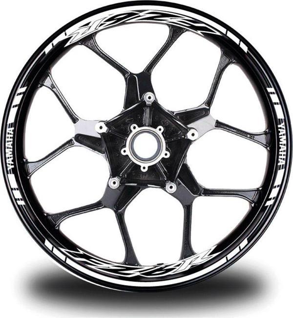Beyaz Yamaha FZ6R Jant Sticker Etiket - Image 1