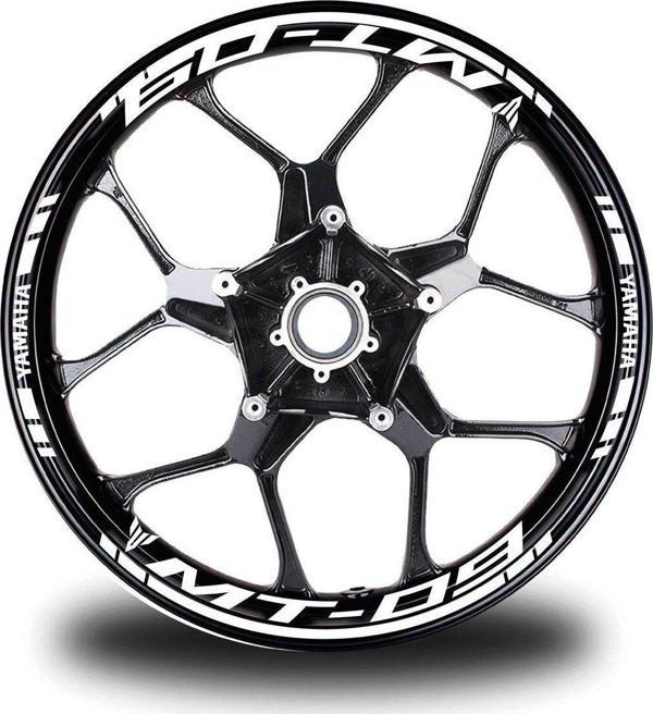 Beyaz Yamaha MT 09 Takım Jant Sticker Etiket - Image 1