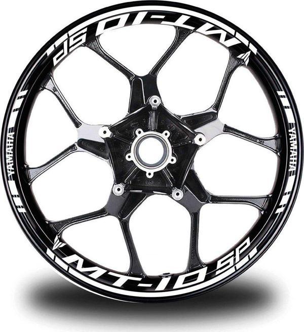 Beyaz Yamaha MT 10 SP Jant Sticker Etiket - Image 1