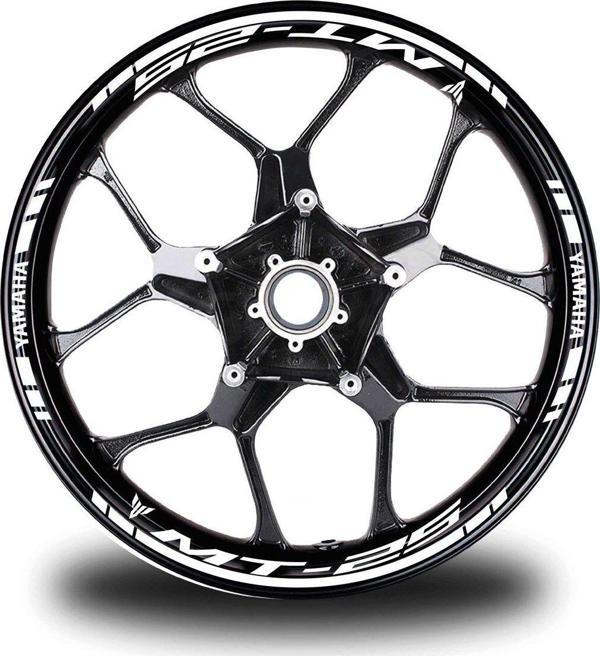 Beyaz Yamaha MT25 Takım Jant Sticker Etiket - Image 1