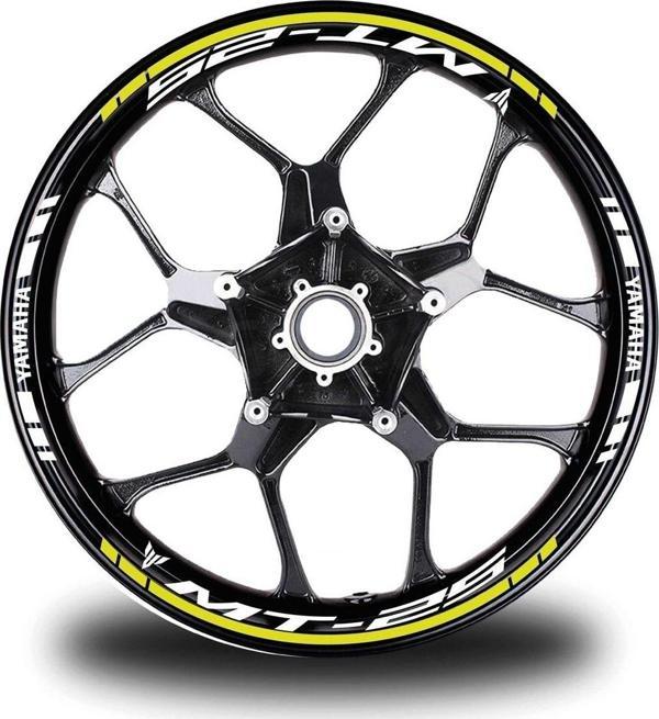 Beyaz Yamaha R1 Takım Jant Sticker Etiket - Image 1