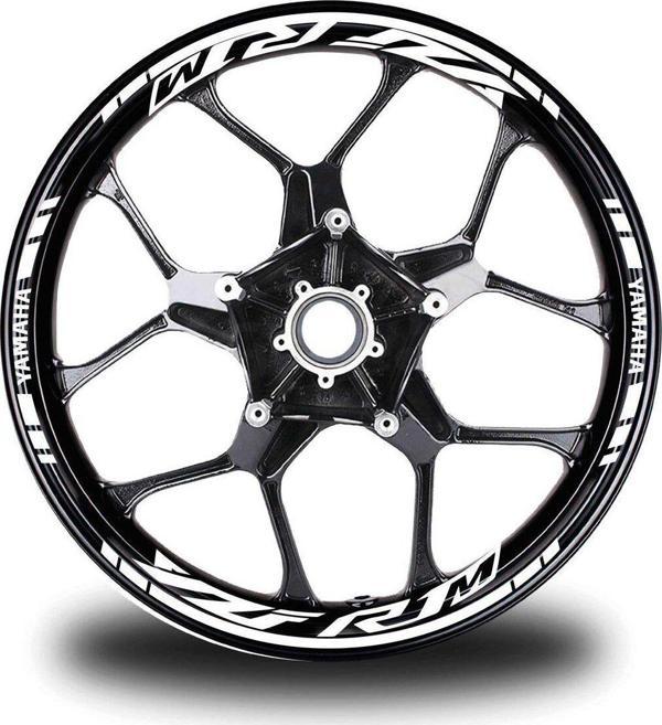 Beyaz Yamaha R1M Jant Sticker Etiket - Image 1