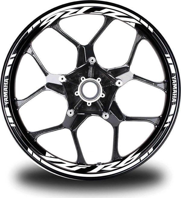 Beyaz Yamaha R6 Jant Sticker Etiket - Image 1