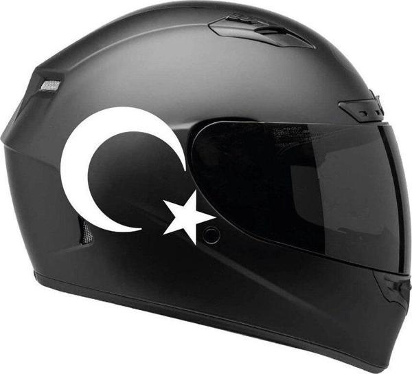 Tek Renk Ay-yıldız(moon-star Helmet Stickers) Kask Sticker Etiket Modeli - Image 1