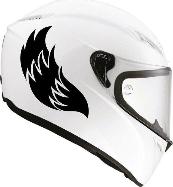 Tek Renk Kanat ( Wing Helmet Stickers ) Kask Sticker Etiket Modeli 3 - Image 1