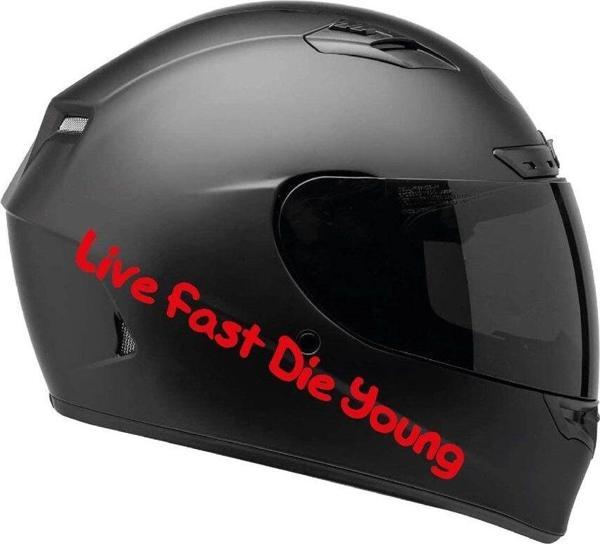 Tek Renk Live Fast Die Young (live Fast Die Young Helmet Stickers) Kask Sticker Etiket Modeli - Image 1