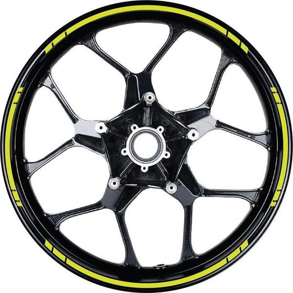 Yazısız Uzun Kısa Kesikli Tek Renk 16'lı Jant Sticker Modeli - Image 1