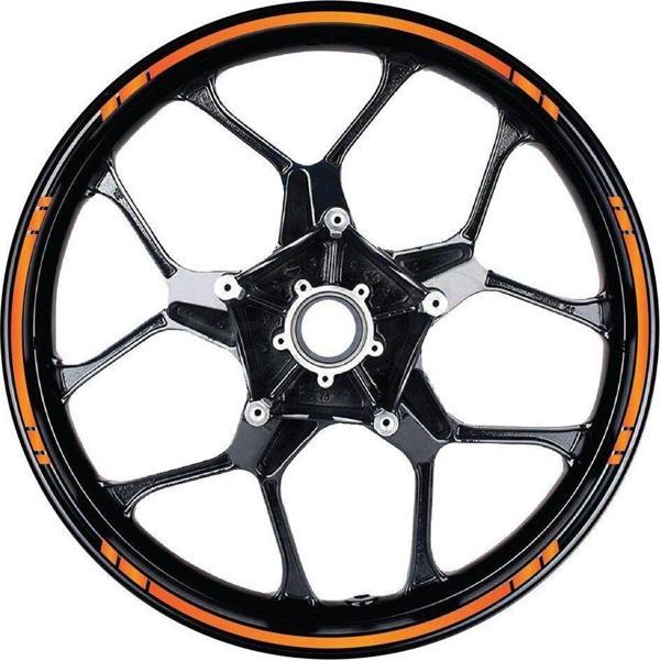 Yazısız Uzun Kısa Kesikli Tek Renk 16'lı Jant Sticker Modeli - Image 1