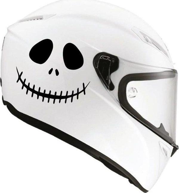 Tek Renk Soytarı (Clown Helmet Stickers) Kask Sticker Etiket Modeli - Image 1