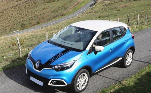 Renault Captur Ön Kaput Şerit Sticker Etiket Modeli - Image 1