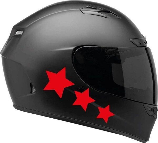 Tek Renk Üçlü Yıldız (triple Star Helmet Stickers) Kask Sticker Etiket Modeli 2 - Image 1